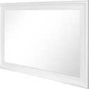 White Bathroom Mirror 24x36 Inch, Wooden Framed Rectangle Mirrors for Wall with Tempered Glassr for Bedroom Living Room or Entryway, Vertical or Horizontal Hanging