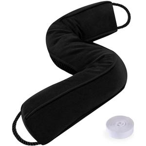 Sunolga 60" Door Draft Stopper Blocks Hot Cold Air with Removable Washable Cover for Gaps Up to 3", All-Season Noise and Wind Seal for The Bottom of Door and Window, Black