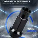 Orion Motor Tech M12x1.25 Lug Nuts, 12mmx1.25 Wheel Lug Nuts Compatible with Infiniti Nissan Subaru Suzuki and More, Open End Lug Nut Set, Set of 20, Black