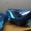 WFLNHB Headlight Assembly Compatible Replacement for Toyota Rav4 2016-2018 Projector Headlamp Black Housing Amber Reflector for Both Driver and Passenger Side