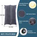 Arm Elevation Pillow Shredded Memory Foam Filled Arm Stabilizer Elevation Pillow for Swelling and Circulation Pain Relief for Shoulder Surgery and Leg Injury Washable Cover, Medium: 20.5"X11.8"X3"