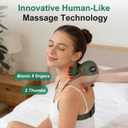 Human-Like Neck Massager with Heat for Pain Relief Deep Tissue, Cordless 4D Kneading Neck and Shoulder Massager Back Massager with Bionic fingers Massage and Screen, Ideal Gifts for Women Men