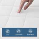 Waterproof Quilted Cot Mattress Pad, Fitted Cot Size Mattress Pads Protector Cover 30" X 75" for Narrow Twin, Breathable Soft Mattress Topper for Camping Sleep, White (Cover Only)