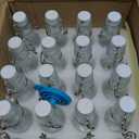 40Pcs White 2 oz Mini Swing Top Glass Bottles, 60ML Mini Storage Bottles, with Lids Kraft Decoration,Small Glass Bottles,for Wedding Themed Party Favors (40)