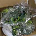 2 Pack Artificial Spring Eucalyptus Flower Garland with White Roses, 13Ft Fake Flower Greenery Floral Green Garland Vines for Wedding Arch Table Runner Backdrop Mantle Home Decorations (White)