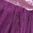 Flofallzique Toddler Party Dress Long Sleeve Velvet Tulle Girls Princess Dresses for (3T,Plum)