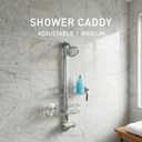simplehuman Adjustable and Extendable Shower Caddy Large, Stainless Steel and Anodized Aluminum