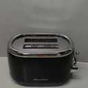 Mueller Retro Toaster 2 Slice with 7 Browning Levels and 3 Functions: Reheat, Defrost & Cancel, Stainless Steel Features, Removable Crumb Tray, Under Base Cord Storage, Black