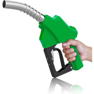 1"NPT Green Automatic Shut-Off Fuel Nozzle, Diesel Gas Pump Nozzles Max Flow Rate 30 GPM, 19/16" (OD=30mm) Spout Car Fuel Filling Transfer Nozzle Used for Diesel Petrol Gasoline Kerosene