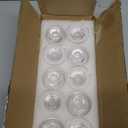 Glasseam Glass Tapered Candlestick Holders: 10Pcs Small Taper Candle Holders Bulk Clear Candle Sticks Holder Decor Short Modern Candle Holder for Table Centerpiece Wedding Christmas Dinner Party