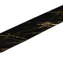 Marble Table Runner,Black Gold Abstract Geometry Pattern Texture Kitchen Dinning Table Decoration for Indoor Outdoor Home Party Decor 13x36 Inch