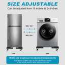 Nefish Furniture Dolly Adjustable Mini Fridge Stand with Wheels Washing Machine Stand Mobile Roller with 4 Locking Swivel Wheel Universal Mobile Base Moving Cart for Dryer Refrigerator