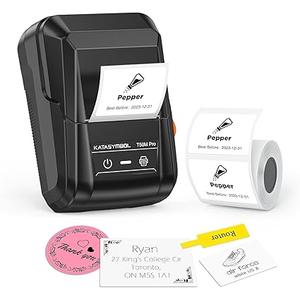 SUPVAN T50M Pro Bluetooth Label Maker Machine, Wide Waterproof Label, Versatile App with 40 Fonts and 650+ Icons, Inkless Labeler for Home, Kitchen, School, Office Organization, Black