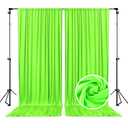10 x 10 Feet Light Green A Backdrop Curtain for Partie, Background Curtains for Photoshoot, Birthday, Wedding, Halloween, Thanksgiving, Christmas, New Year Party Decorations 5Ft x 10Ft, 2 Panels