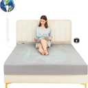 Grounding Sheets 10% Pure Silver Fiber and 90% Organic Cotton Earthing Grounded Well Bed Sheets for Improved Sleep Reduced Stress Anxiety (Gray, King)