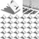 920158 Freezer Shelf Clip,Stainless Steel Shelf Clip for Refrigerator,Freezer Cooler Shelf Support,Replacement Shelf Square Buckles Clips (16)