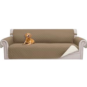 HOMERILLA Reversible Oversized Large Couch Cover for Dogs Water Resistant Washable Pets Furniture Protector Sofa Cover with Elastic Straps (Oversized Sofa 78", Taupe/Ivory)