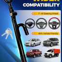 Tevlaphee Steering Wheel Lock Anti-Theft Device Security Car Lock Anti Theft Car Device Visible Antitheft Locking Devices Adjustable Car Wheel Lock for Cars with 3 Keys (Black)