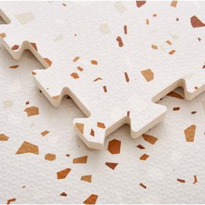 Extra Large Baby Playmat, Non-Toxic EVA Foam, 176cm x 117cm Interlocking Tiles, Easy Clean Floor Mat for Babies, Infants, Toddlers (Terrazzo Brown)