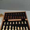 15'' Walnut Chess Set with Storage Board for Adults & Children, 2 Players