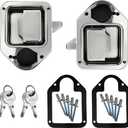 Tool Box Latch Replacement 2 Pack, 304 Stainless Steel Paddle Latch Lock with Keys, Truck Tool Box Locks for RV Trailer UTV ATV, 4-3/8" x 3-1/4"