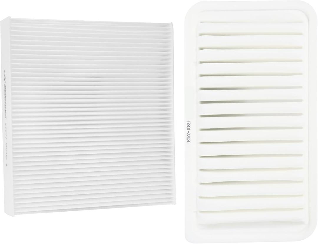 88568-02020 17801-22020 Engine Filter & Cabin Air Filter Combo Set for 2004 Toyota Corolla CE Sedan 4-Door 1.8L 1794CC l4 GAS DOHC Naturally Aspirated