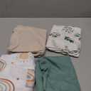 4 Pack Bassinet Sheets Compatible with 20" x 35" Airclub, Larex 3 in 1, BabyBond, HARPPA and Jimglo 3 in 1 Baby Bassinet, Soft and Skin-Friendly, Mint Green and Color Rainbow