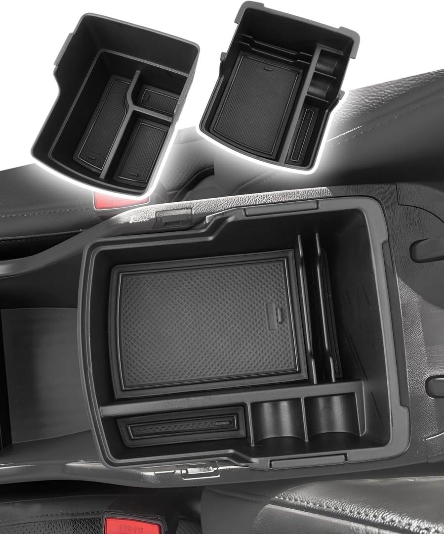 CDEFG Double Layer Armrest Storage Box for Hyundai Kona 2024 2025 2026 Center Console Organizer Tray - 2Pcs