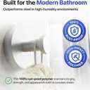 HOME SO Suction Cup Hooks for Shower & Bathroom Towel Holder 2-Pack Suction Cups Hooks for Hanging Towels, Robes, & Coats - Tiles, Glass Door or Mirror Shower Hooks & Towel Hooks Organizer -Nickel