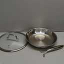 Stainless Steel PanNon-Toxic PFAS, PFOA & PTFE Free, Compatible With All Cooktops & Induction Safe, Oven Safe Pan for Searing & Sauting, Long Lasting Cookware. (12 Inch)