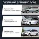 Rearward Door C-Pillar Windshield Outer Trim Set (Left&Right) 47877 47876 | Replacement for Chrysler Town & Country 2008-2016,Voyager Dodge Grand Caravan 2008-2020 Rear Driver & Passenger Side 2 Pack