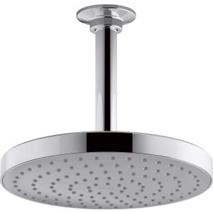 KOHLER 76464-G-CP Awaken 8 Inch Single-Function Rain SHOWERHEAD, 8" Fixed Round Rainfall SHOWERHEAD, 1.75 GPM, Polished Chrome