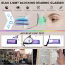 SKYOLUY 2 PCS Distinctive Progressive Multifocus Reading Glasses Women, Retro Round Frame Anti Blue Light/Eye Fatigue Computer Readers, Vintage No-Line Multifocal Eyeglasses (Black&Brown, 2.25x)