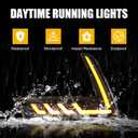 LED Front Bumper Fog Lights White Daytime Running Lights (DRL) Amber Turn Signal Lights Blue Low Beam Lights Compatible with 2023-2026 6th Gen Honda CR-V CRV