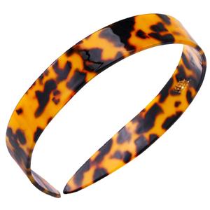Parcelona French Headbands Wide Tortoise Shell Hair Bands Brown Celluloid Head Band Women Hair Accessories (1 Count (Pack of 1))