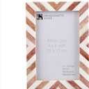 Handicrafts Home 4 by 6 Brown Vintage Picture Frame  Handmade chevron Bone Inlay Photo Frame for Rustic Farmhouse Decor, Neutral Home Aesthetic, Modern Boho Wall Decor, Vintage Shelf Styling, Living Room & Bedroom Picture Frame, Perfect for Wedding, Christmas Gift, Decor & Holiday