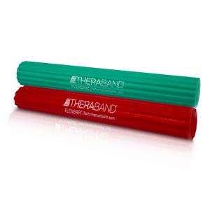 THERABAND FlexBar, 2 Pack, Red, Green, Therapy Twist Bar, Hand & Wrist Strength, Tennis & Golfer's Elbow, Tendonitis, Rehab Tool for Resistance Based Exercise, Grip Training and Pain Relief
