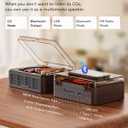 CARONSORT CD Player with Speakers Bluetooth Nostalgic Retro Portable CD Players for Home Wood Music Player FM Radio for HomeWired and Remote Control-Walnut Brown