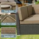 14Pcs Outdoor Cushion Covers Replacement Washable w/Zipper for 6-Seaters Sofa Patio Slipcovers Set Seat and Back Covers Only-25x25x3.15inch