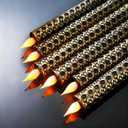 6 Pcs Black and Gold Christmas Flameless Taper Candles - 9.65 Inch Battery Operated LED Candlesticks with Flickering Flame, Elegant Xmas Table Centerpiece for Holiday Home Party Decor