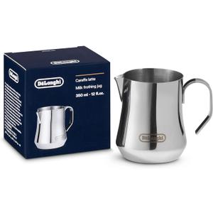 De'Longhi DLSC060 Milk Frothing Jug, 12 oz, Stainless Steel (11.8 Ounces)