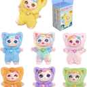 Vinyl Plush Blind Box Figures, Kawaii Blind Box Plush Doll, DumiaUla Weather Series Mystery Box Collectible Toys, Cute Action Figures for Gift Home Backpack Decor, Single Box (1 of 7 Styles)