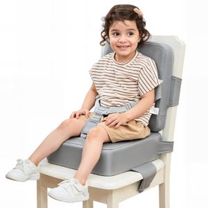 HOMEAL Booster Seat for Kitchen Chair - Compact Toddler Dining Seat with Easy-Install Straps & Wipeable Surface - Breathable Fabric Booster Seat for Table - Light Gray HOMEAL Booster Seat for Kitchen Chair - Compact Toddler Dining Seat with Easy-Install Straps & Wipeable Surface - Breathable Fabric Booster Seat for Table - Light Gray