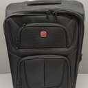SWISSGEAR Sion Softside Expandable Spinner Luggage Durable Lightweight Travel Suitcase, Black, Carry-On 21-Inch