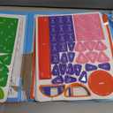 Magnetic Fraction Educational Puzzle, Magnetic Fraction Demonstration Book with Fraction Tiles & Circles, Montessori Fraction Manipulatives for Elementary School, Maths Learning Toys for Kids (Turquoise (8.86 X 7.09 In))