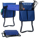 Garden Kneeler and Seat Heavy Duty,Gardening Stools and Seats for Seniors,Garden Seat and Kneeler Foldable Kneeling Bench with 2 Tool Pouches,Extra Wide Garden Bench for Kneeling and Sitting, Blue