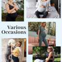 Fotociti 2/3/4 Pack Maternity Leggings With Pockets Over The Belly,Womens Pregnancy Workout Yoga Active Soft Tights Pants (Black)