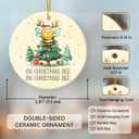 2 x Bee Ornament 2025 - Bee Christmas Ornament, Cute Animals Christmas Ornaments - Gifts for Bees Lovers - Ceramic Ornaments 2025