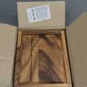 Ironwood Gourmet Acacia Wood Recipe Box with Divider Tabs, 2 Compartment, Single (For 3" x 5" and 4" x 6" Cards)