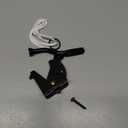 HILLMASTER Upgrade Self-Locking Gate Latch for Wooden Fence Heavy Duty, Automatic Gravity Lever Door Latches with Longer Fasteners & Pull String for Secure Pool, Garden, Black Finish/4.7in (1 Pack)